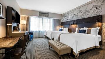 ADA Boutique Room, 2 Queen Beds | Premium bedding, pillowtop beds, desk, iron/ironing board