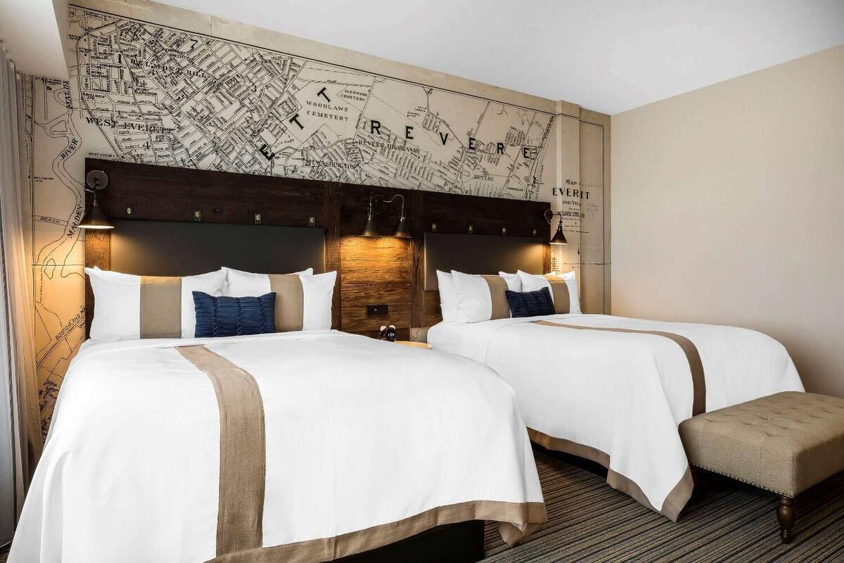 standard room, 2 queen beds, non smoking | premium bedding, pillow-top beds, desk, iron/ironing board