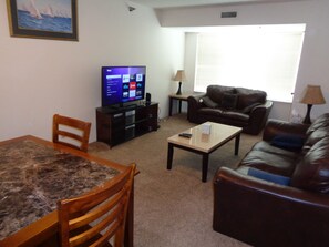 Townhome, 2 Bedrooms | Living area | Flat-screen TV - KRB Apartments Civic Center (Rochester)