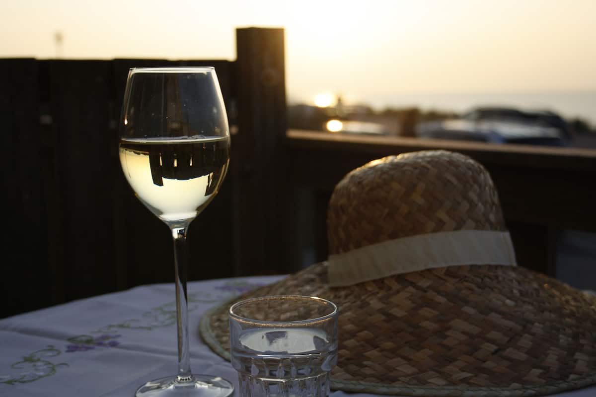 Comfort studio, terras, uitzicht op zee | Terras