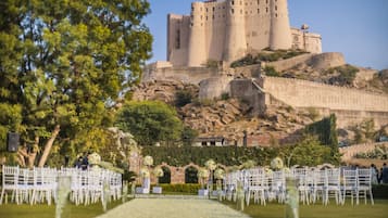 Outdoor wedding area