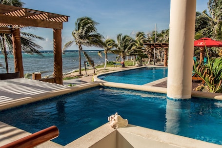 Exclusive Room, Private Pool, Ocean View | View from room. Aquastar Hotel & Apartments