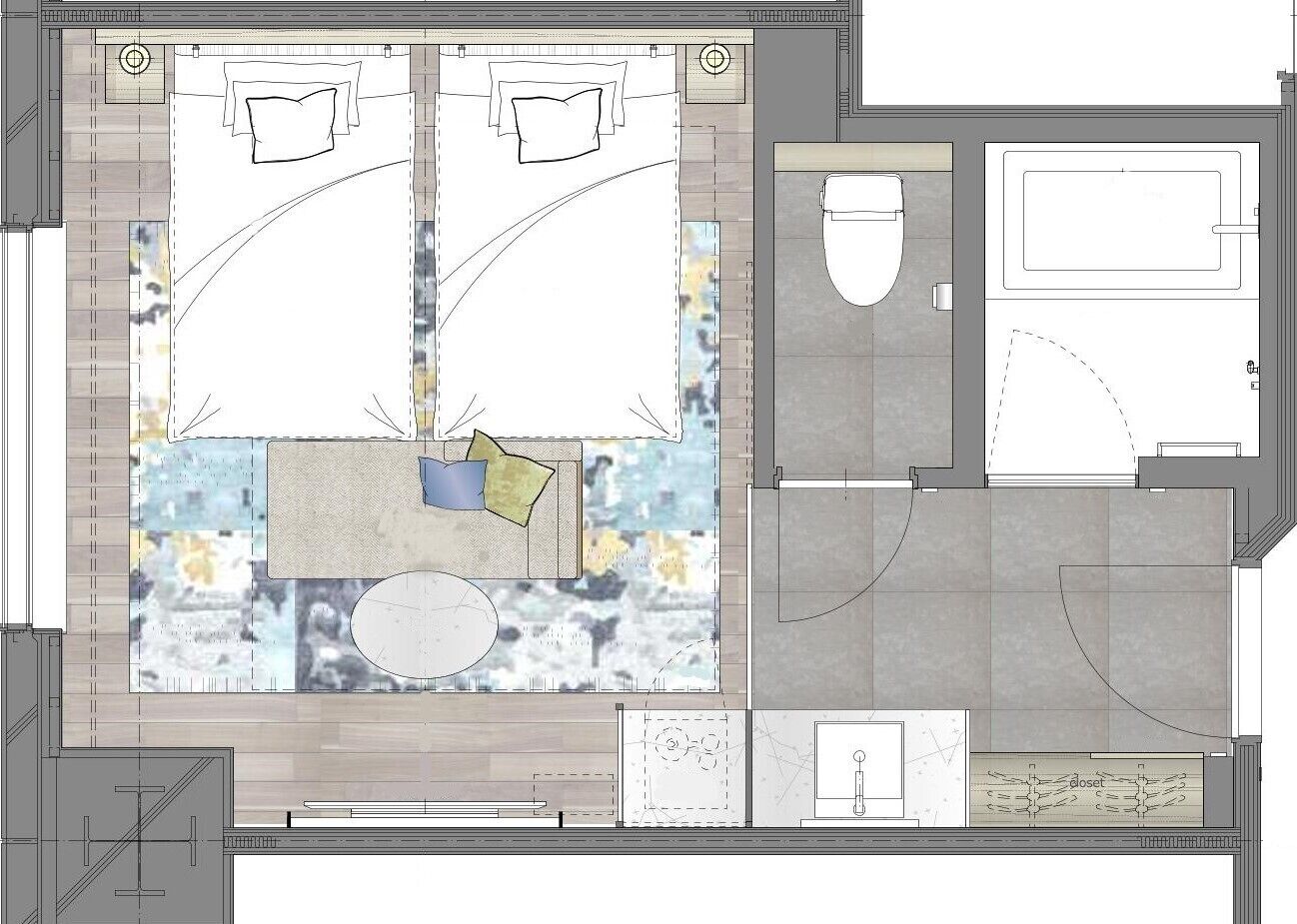 [top floor, lounge access included] superior twin, non smoking | 1 bedroom, premium bedding, down duvets, desk