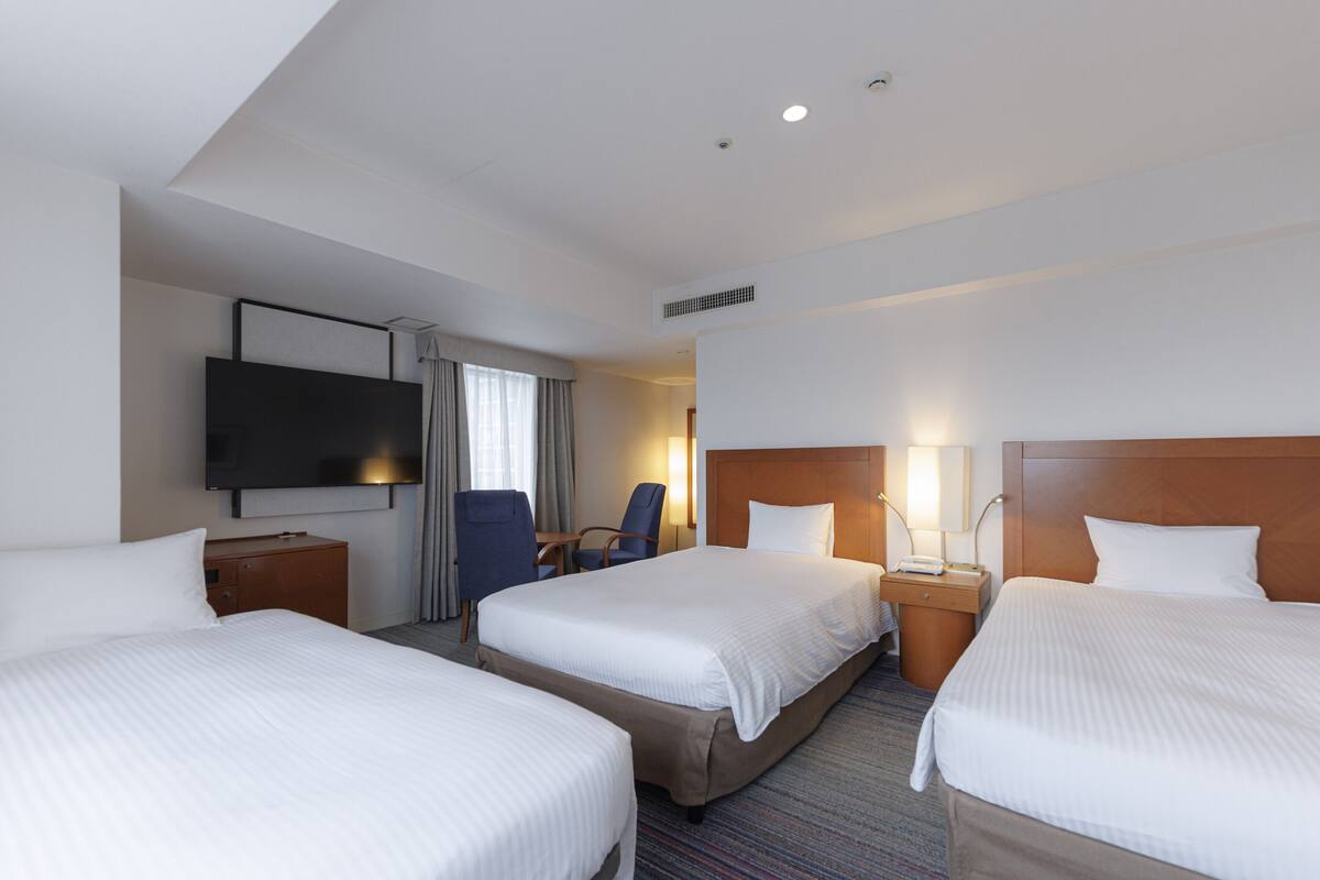 ห้องดีลักซ์ทริปเปิล, ปลอดบุหรี่ | เครื่องนอนระดับพรีเมียม, ผ้านวมขนเป็ด, โต๊ะทำงาน