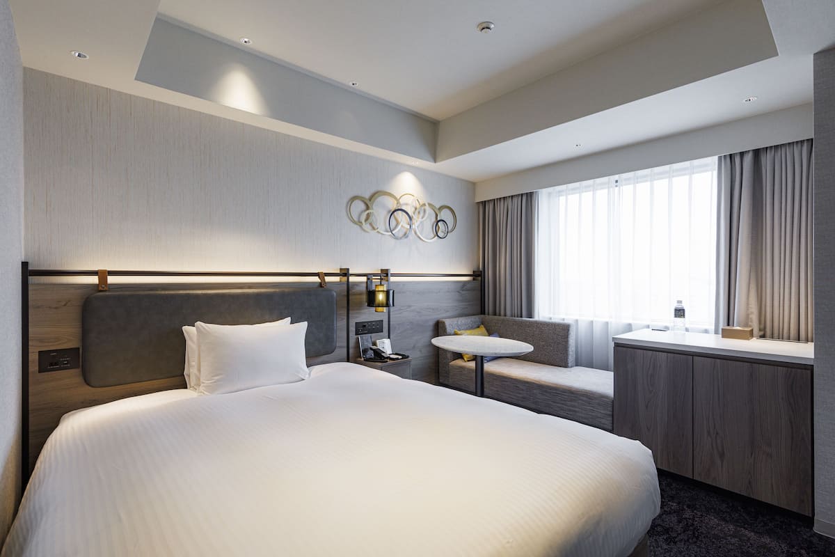 Premium bedding, down comforters, desk, soundproofing