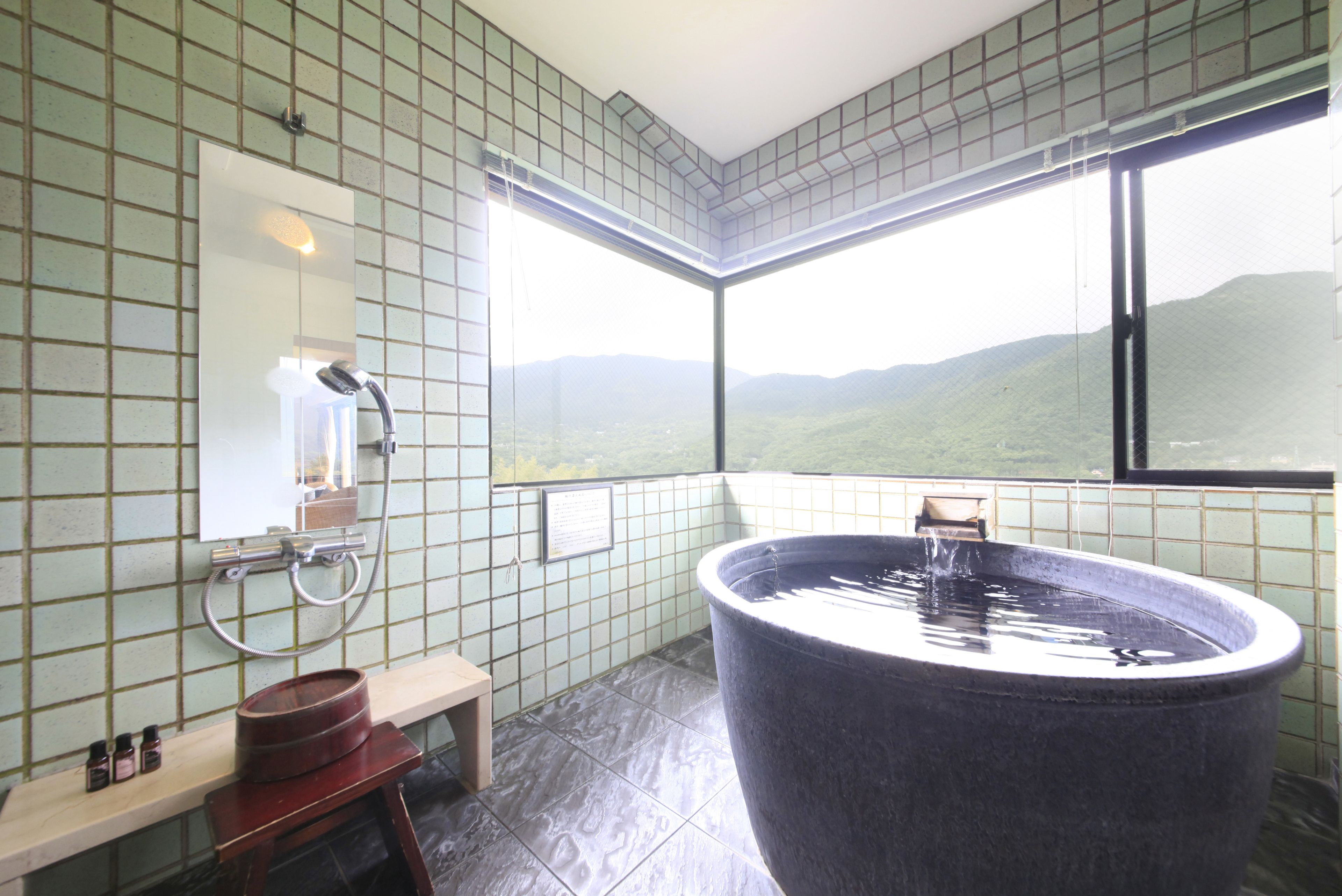 japanese-style room (private bathroom with mountain view ) | 1 bedroom, down duvets, in-room safe, individually decorated