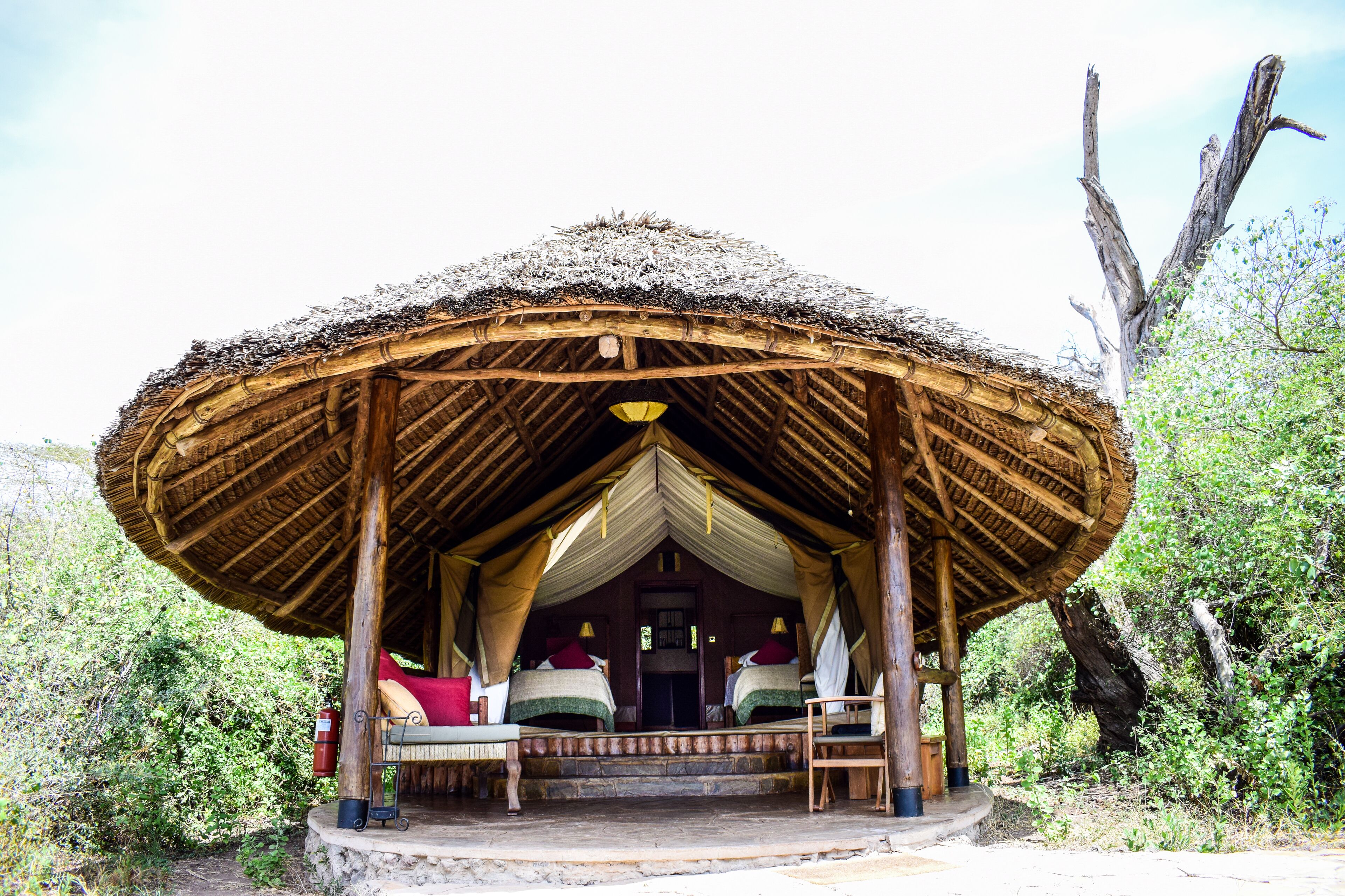 Luxury Tent | In-room safe, blackout drapes, bed sheets