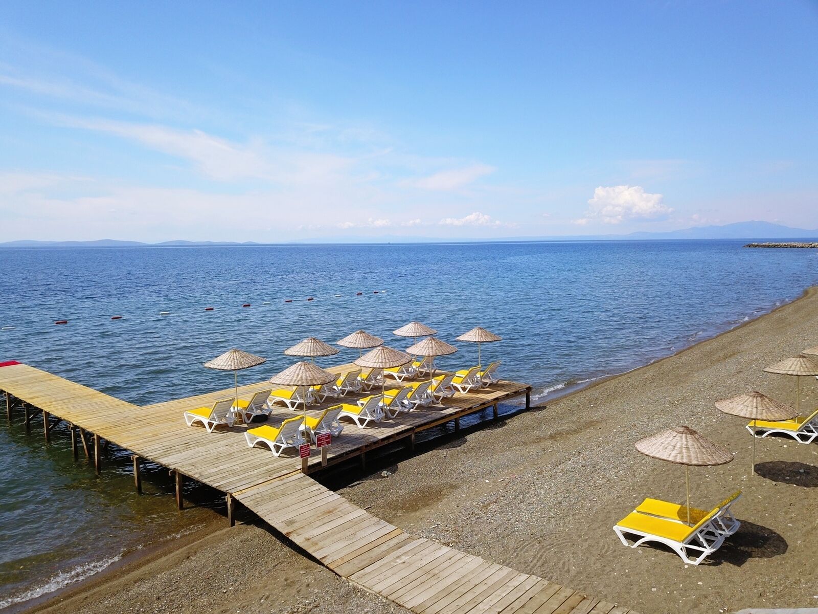 Private beach, sun-loungers, beach umbrellas, beach volleyball