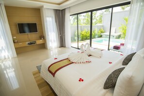 In-room safe, desk, blackout curtains, iron/ironing board - Pumeria Resort Phuket (Choeng Thale)