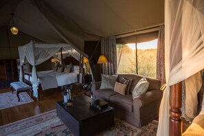 Family Tent | In-room safe, blackout drapes, bed sheets - Elewana Sand River Masai Mara (Maasai Mara)