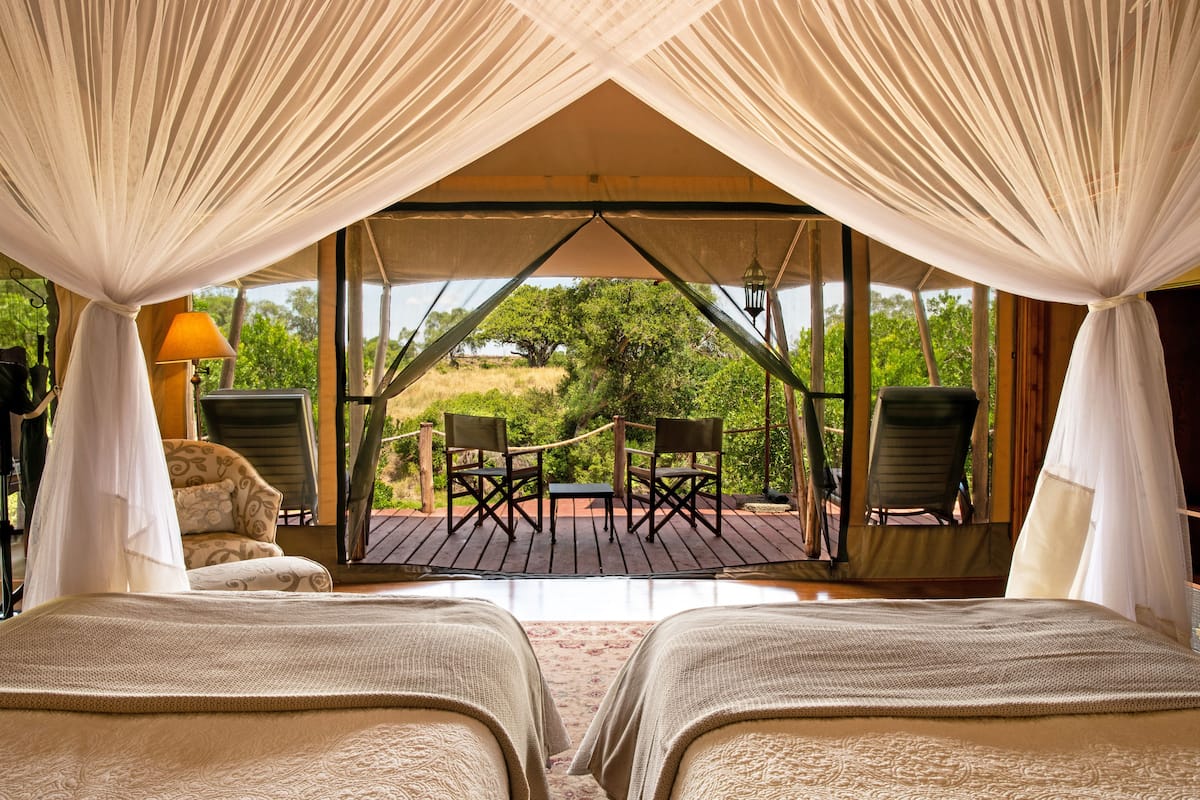 Family Tent | In-room safe, blackout curtains, bed sheets