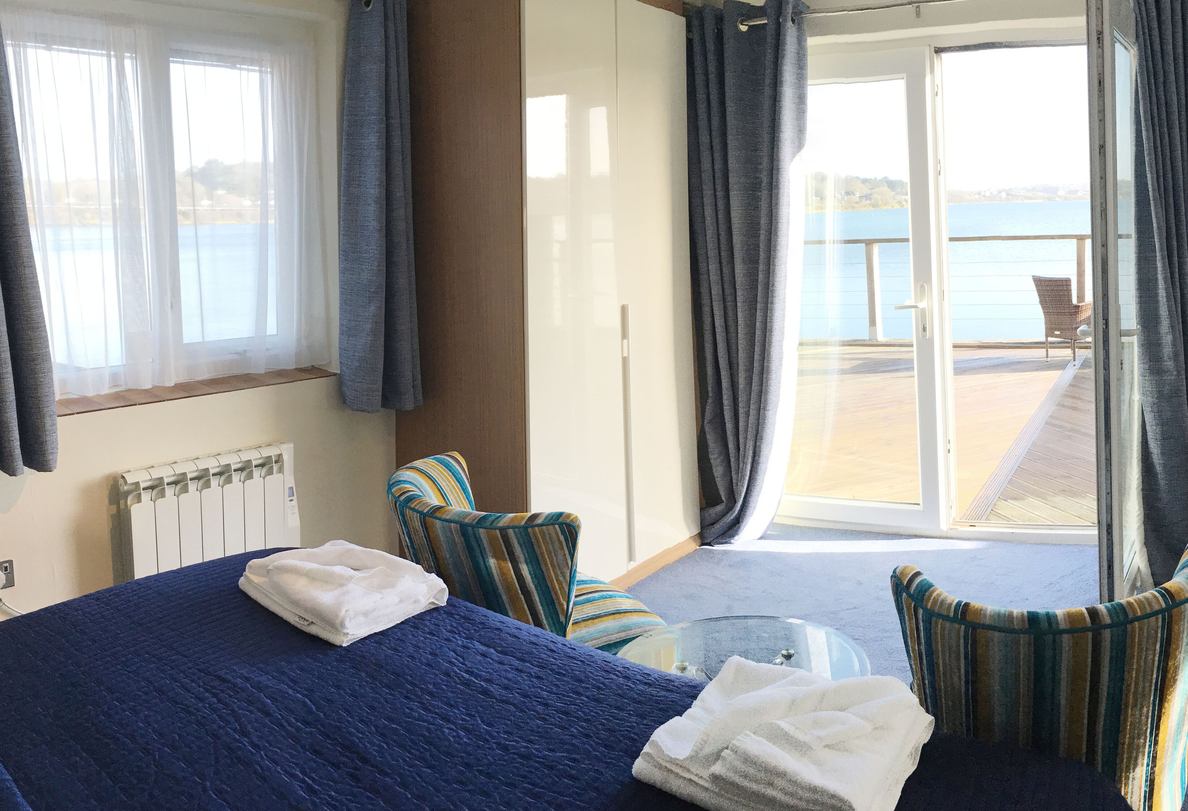 Chambre Deluxe Double ou avec lits jumeaux, 1 chambre, terrasse, vue mer | Vue de la chambre