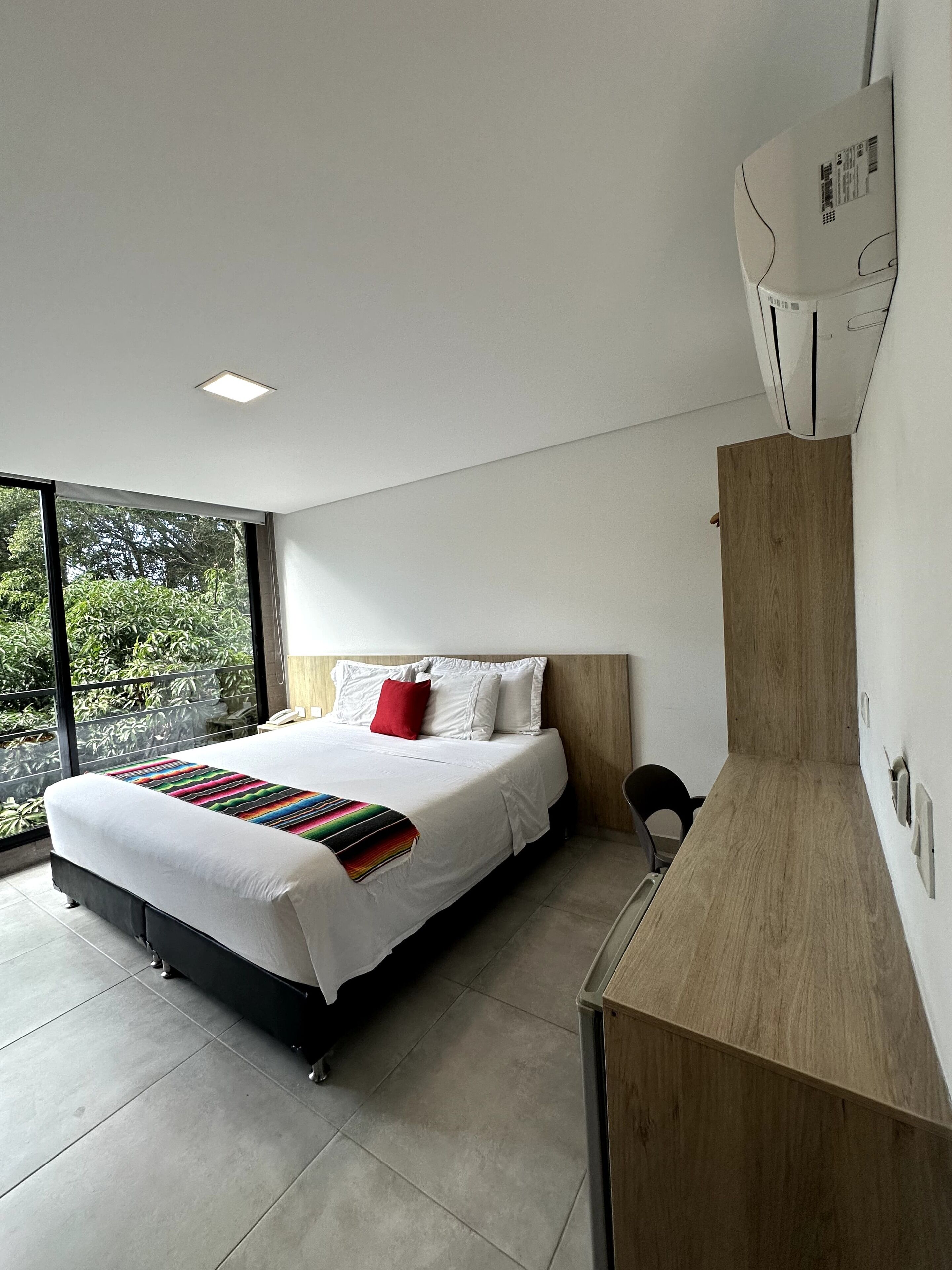 blackout curtains, free wifi, bed sheets