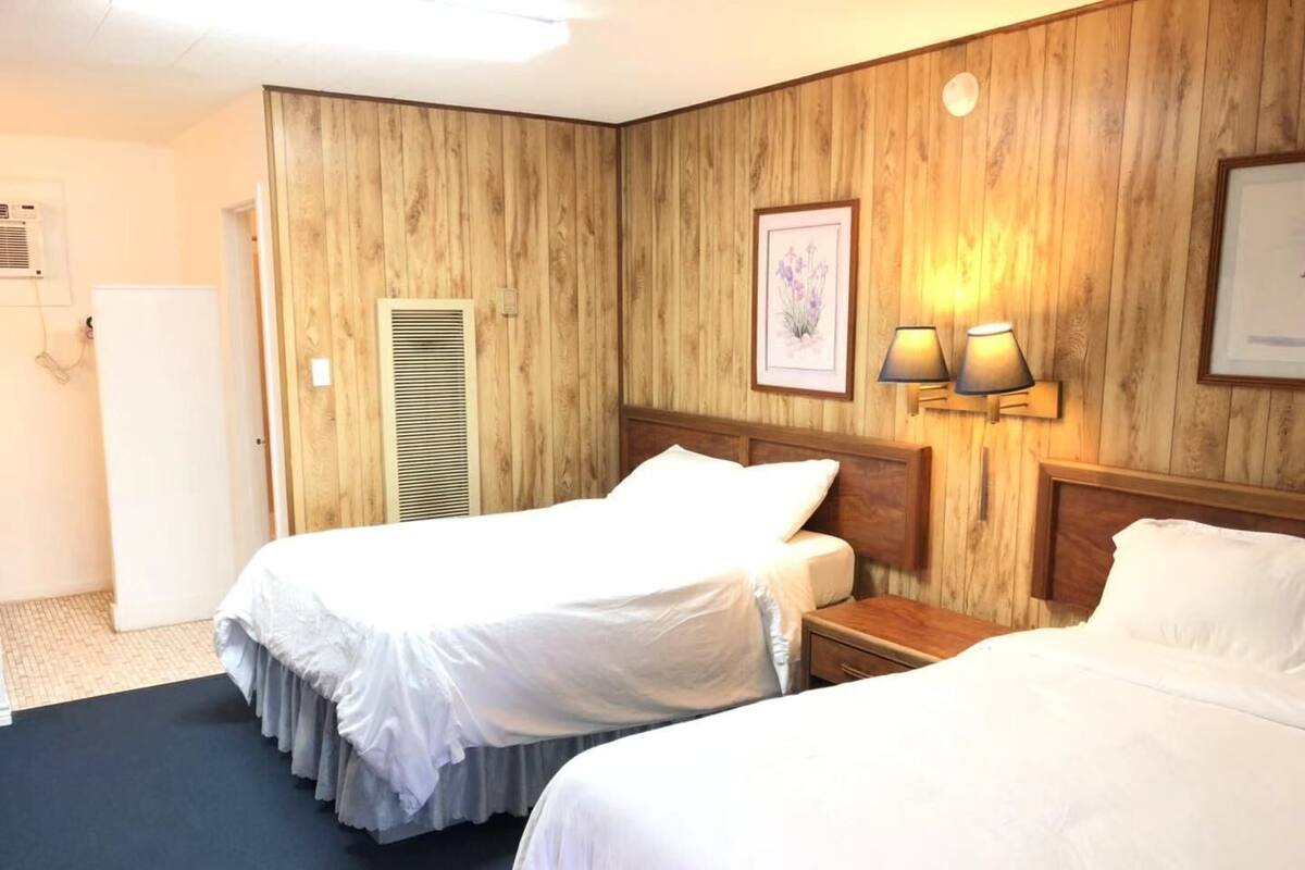 Habitación Confort, 2 camas matrimoniales, para fumadores | Ropa de cama de alta calidad, escritorio, camas extra y wifi gratis