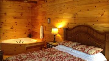 Kabin Romantis, 1 kamar tidur, pemandangan gunung, tepi gunung (Chestnut Cabin) | Jet tub