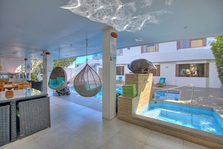 Parte interna. Hotel el descanso del Guia