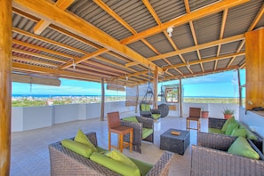 Outdoor banquet area