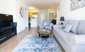 Elite Apartment, 2 Bedrooms | Living room | TV