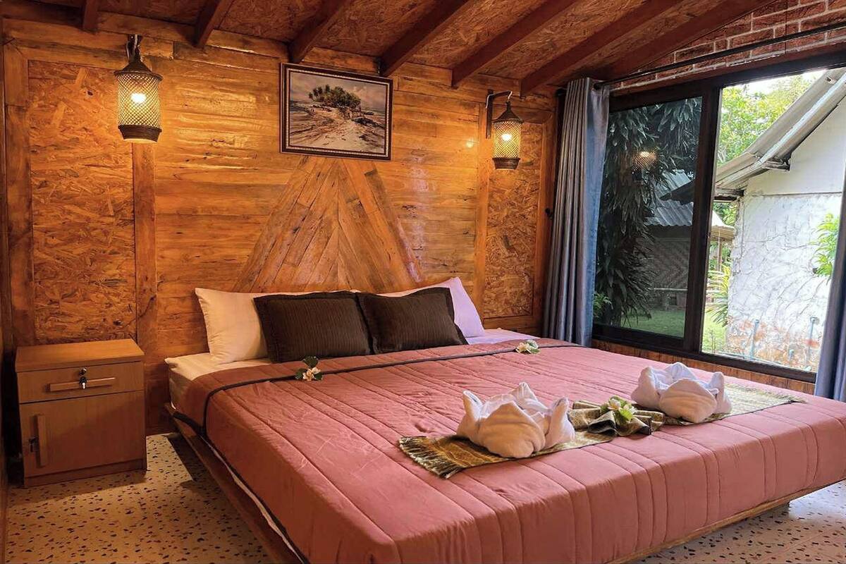 Bungalow, gedeeltelijk uitzicht op zee | Een bureau, extra bedden (toeslag)