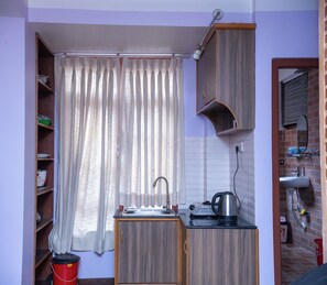 Business Studio, 1 Queen Bed, Smoking, Courtyard View | Private kitchen - k2Homes (Lalitpur)