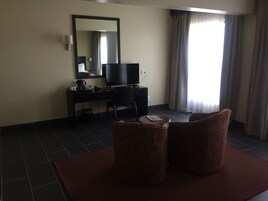 In-room safe, desk