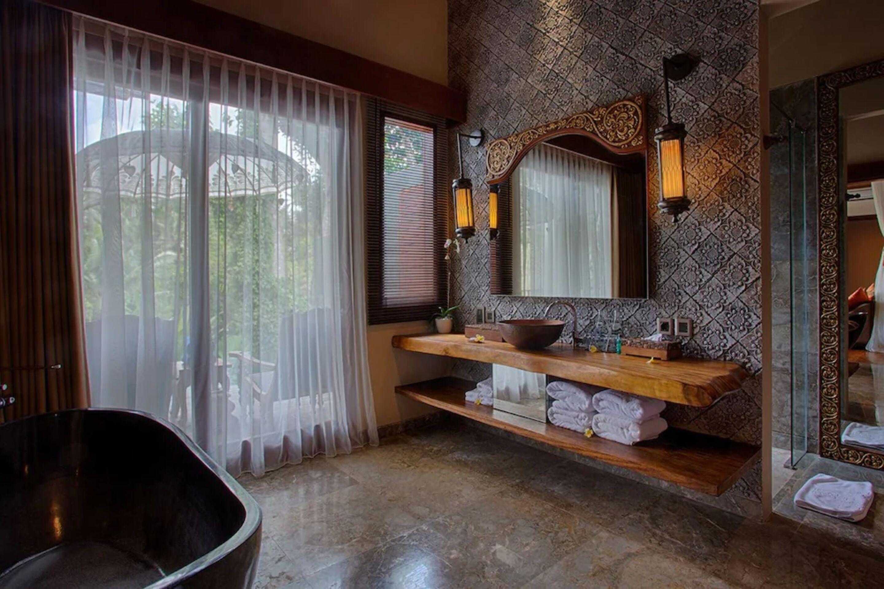 family pool villa | bathroom shower