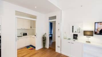Apartamento superior | 2 dormitorios, caja fuerte, escritorio y tabla de planchar con plancha