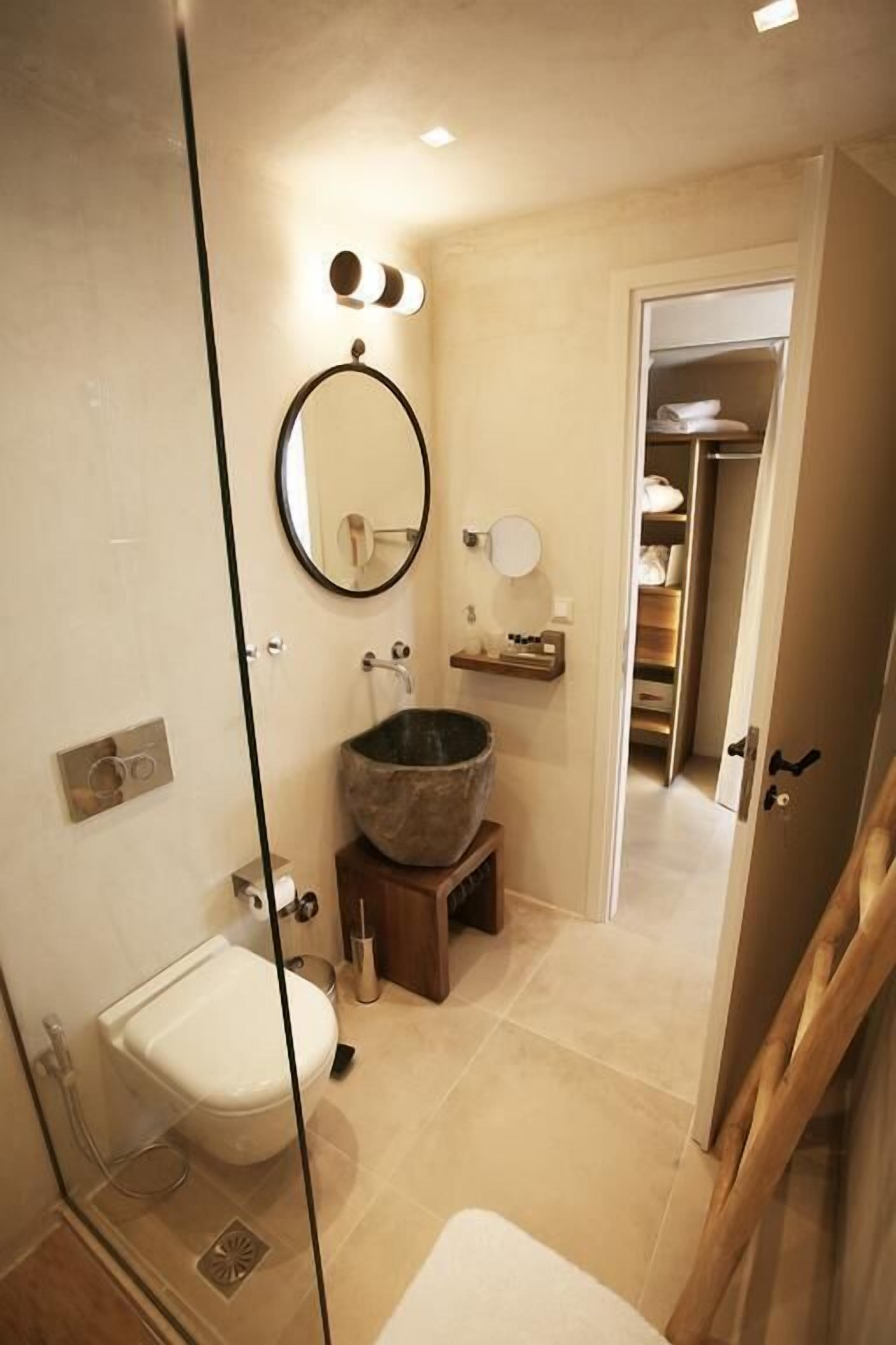 double deluxe ( aegean) | bathroom | hair dryer, bathrobes, slippers, bidet