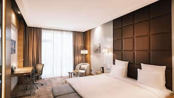 Standard Room, 1 King Bed | Premium bedding, minibar, in-room safe, desk