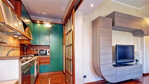 Apartment, 2 Bedrooms, Balcony | Private kitchenette | Espresso maker, full-size fridge, microwave, oven - Pamphili Charme - My Extra Home (Rome)