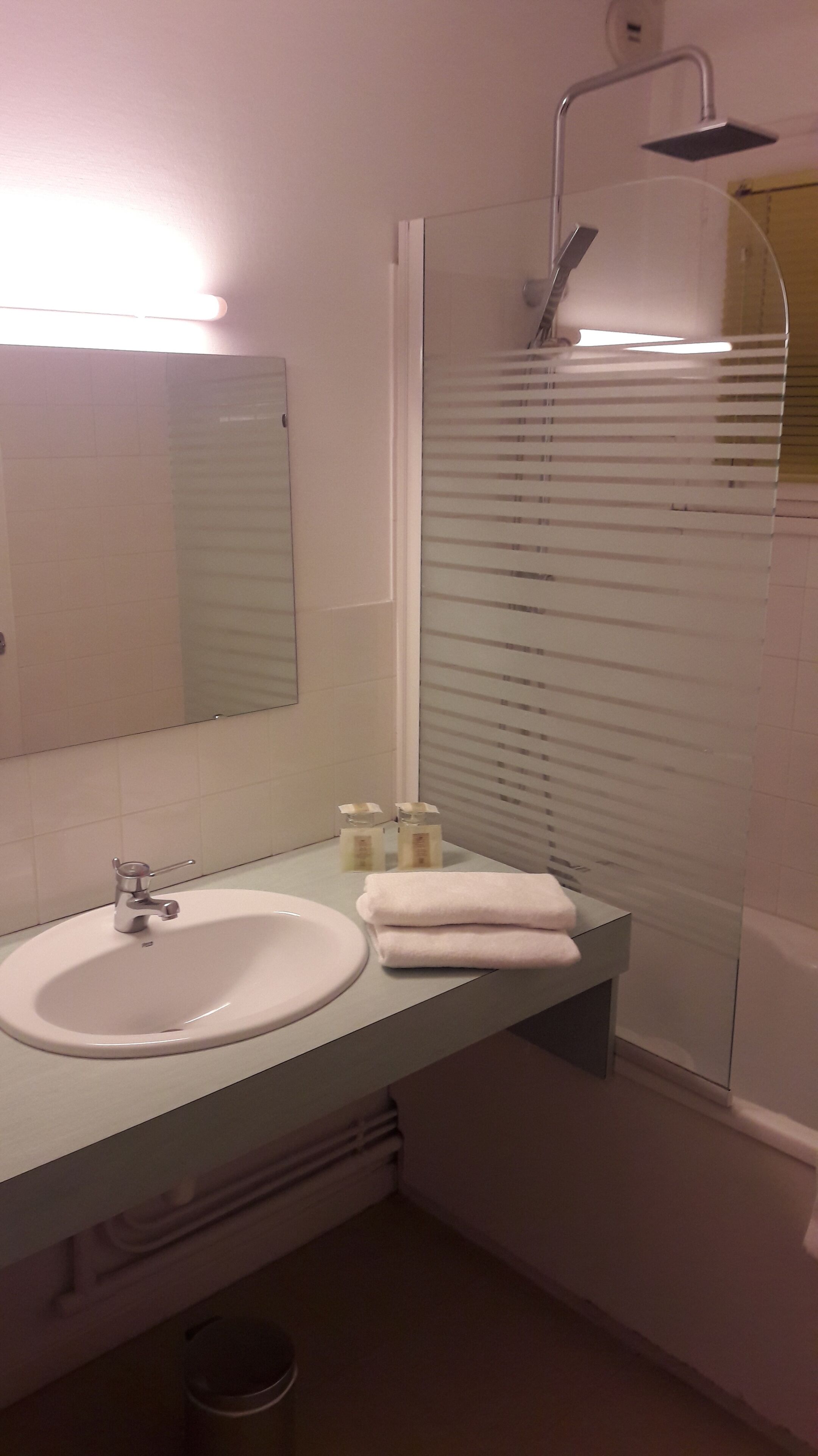 standard twin room, garden area | bathroom | rainfall showerhead, hair dryer, towels