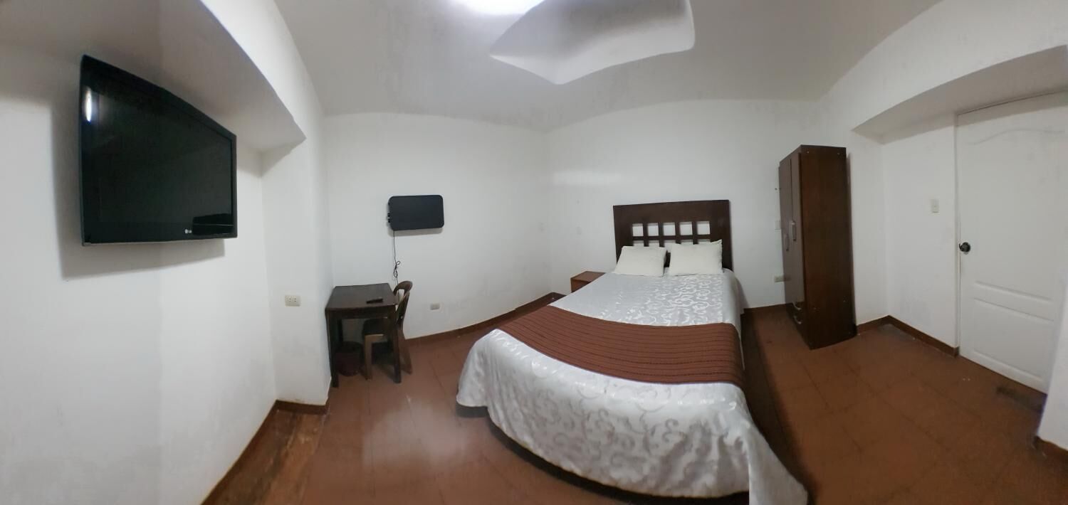 1 bedroom, desk, laptop workspace, iron/ironing board