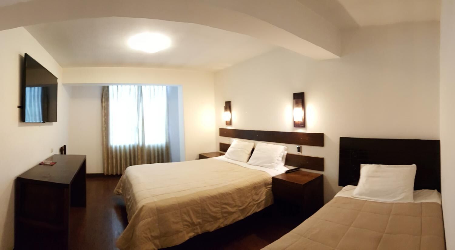 1 bedroom, desk, laptop workspace, iron/ironing board