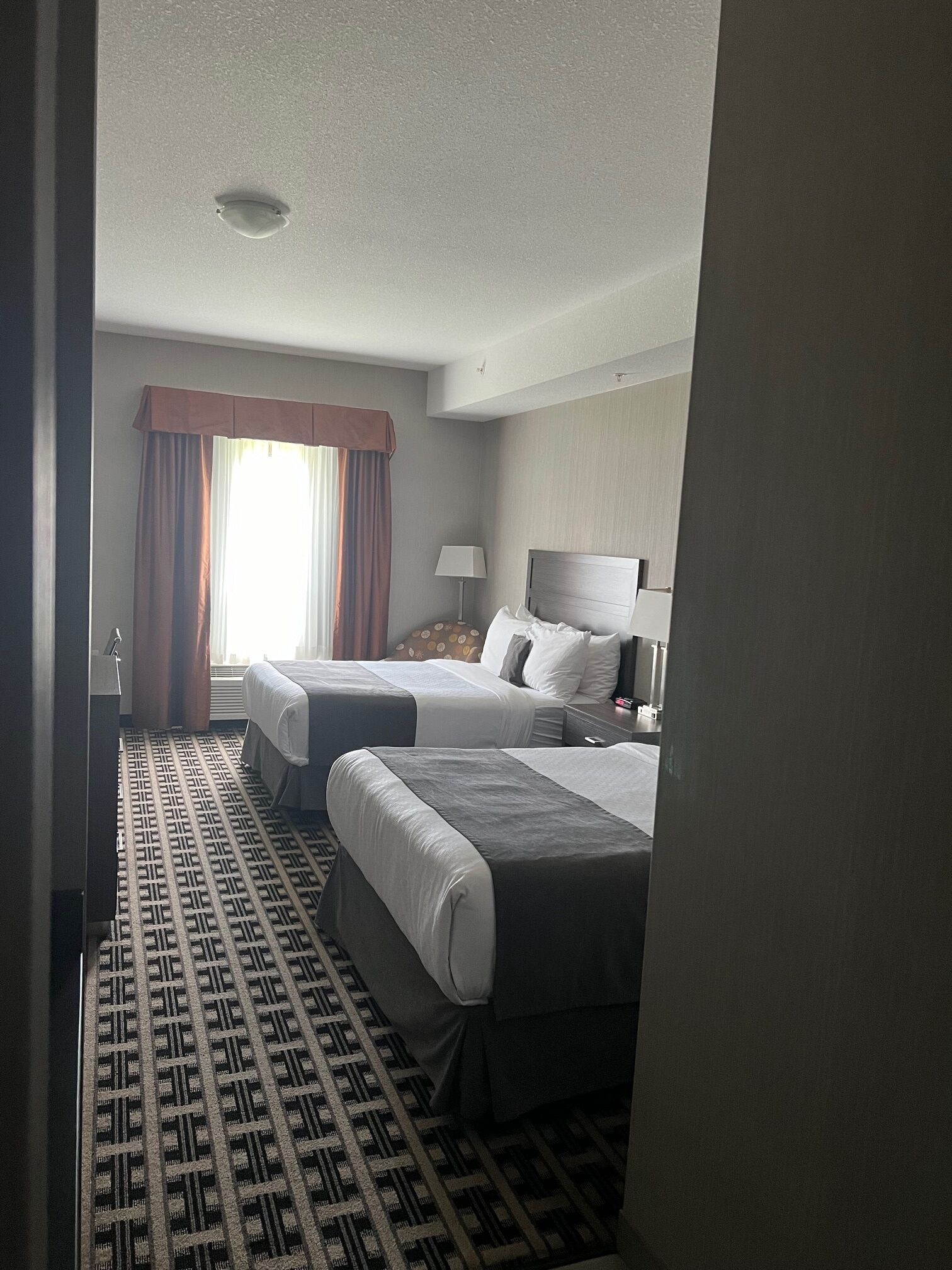 double room, 2 queen beds | 1 bedroom, desk, iron/ironing board, free wifi