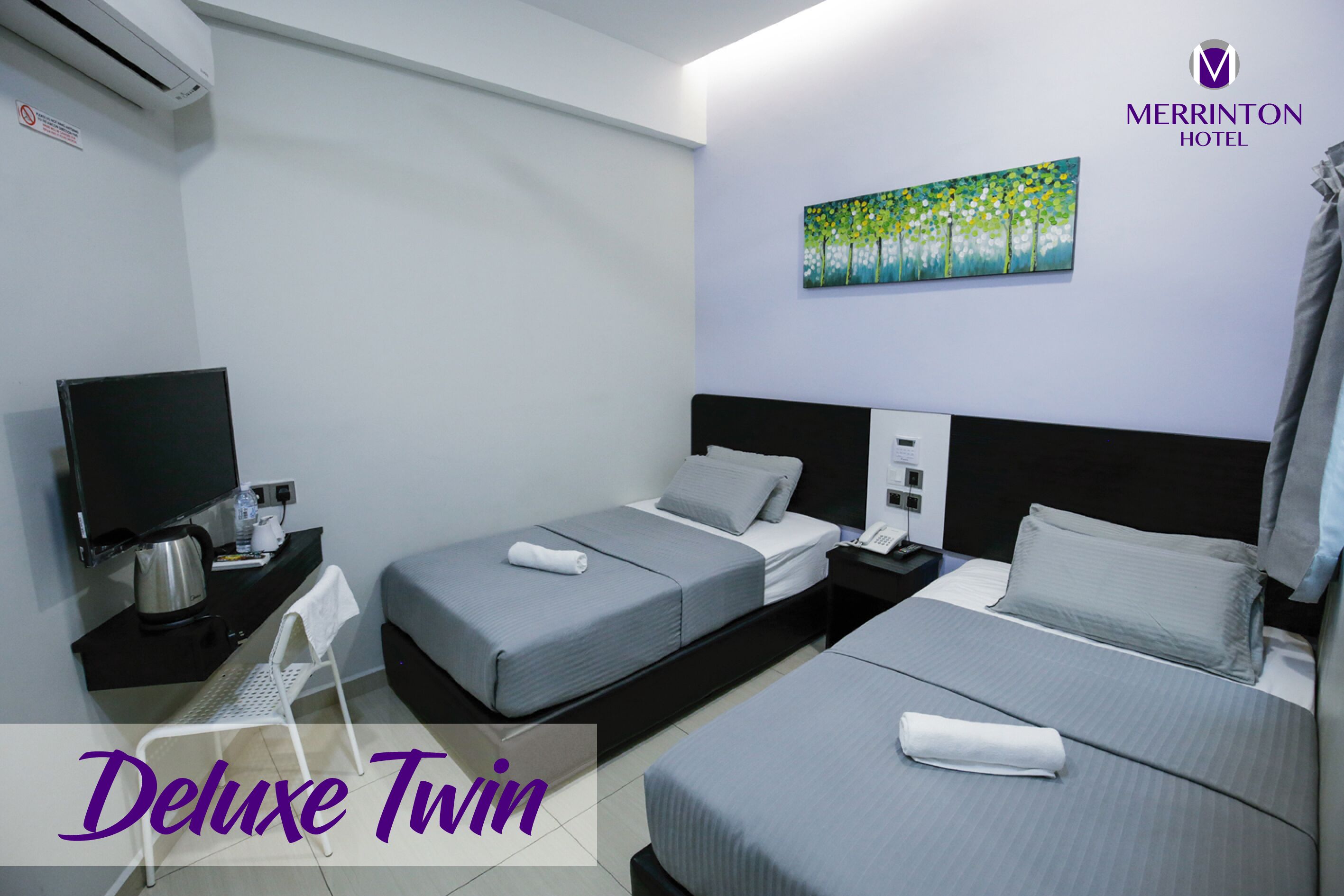 deluxe twin | desk, iron/ironing board, free wifi, bed sheets