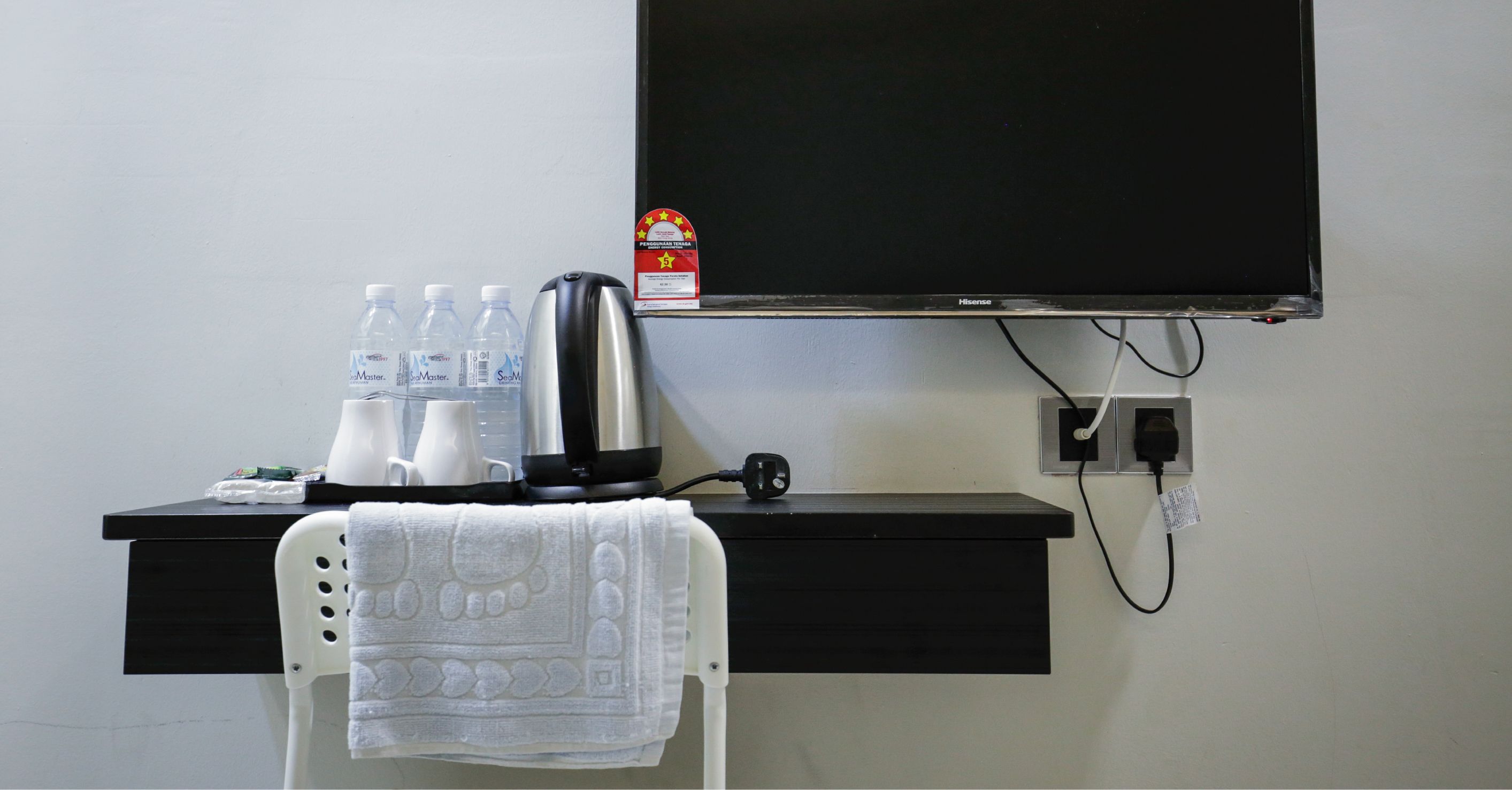 desk, iron/ironing board, free wifi, bed sheets