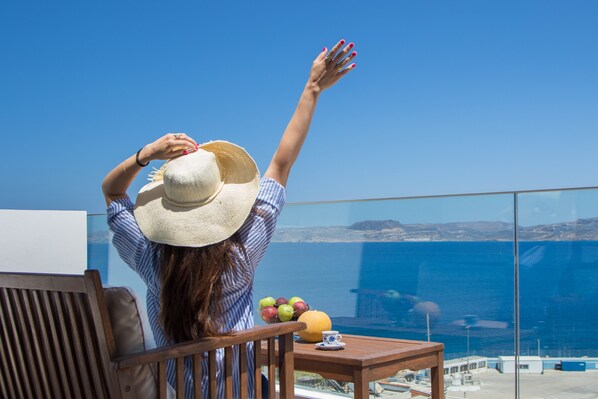 Appartement Deluxe, 1 chambre, vue mer | Vue de la chambre