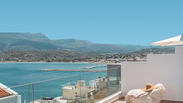 Departamento Deluxe, 1 habitación, vista al mar | Ropa de cama de alta calidad y camas Select Comfort