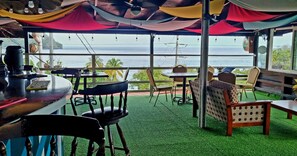 Breakfast, lunch served; local and international cuisine, beach views 