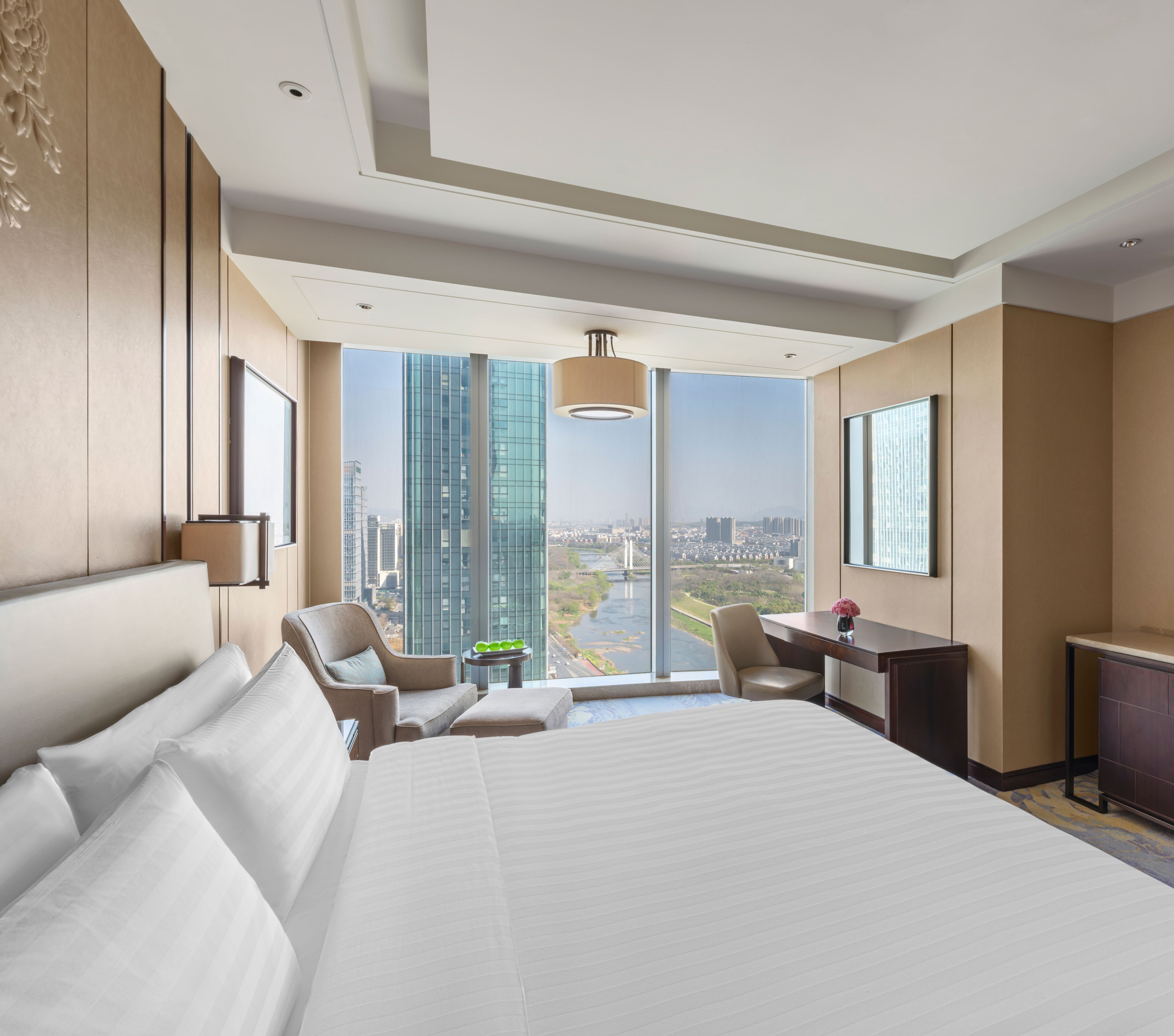deluxe river view king room | 1 bedroom, premium bedding, minibar, desk