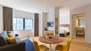Superior Apartment, 1 Bedroom | Living area | Flat-screen TV