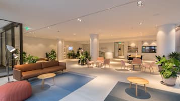 Siddeområde i lobbyen