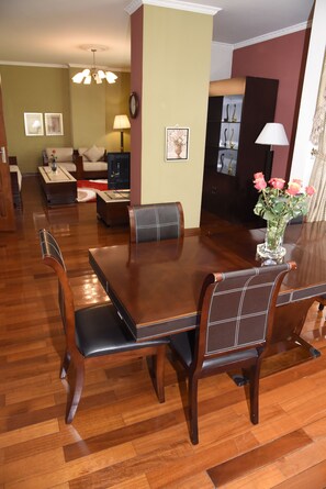 Luxury Apartment, 2 Bedrooms | Living area | 43-inch Smart TV with satellite channels, TV, fireplace