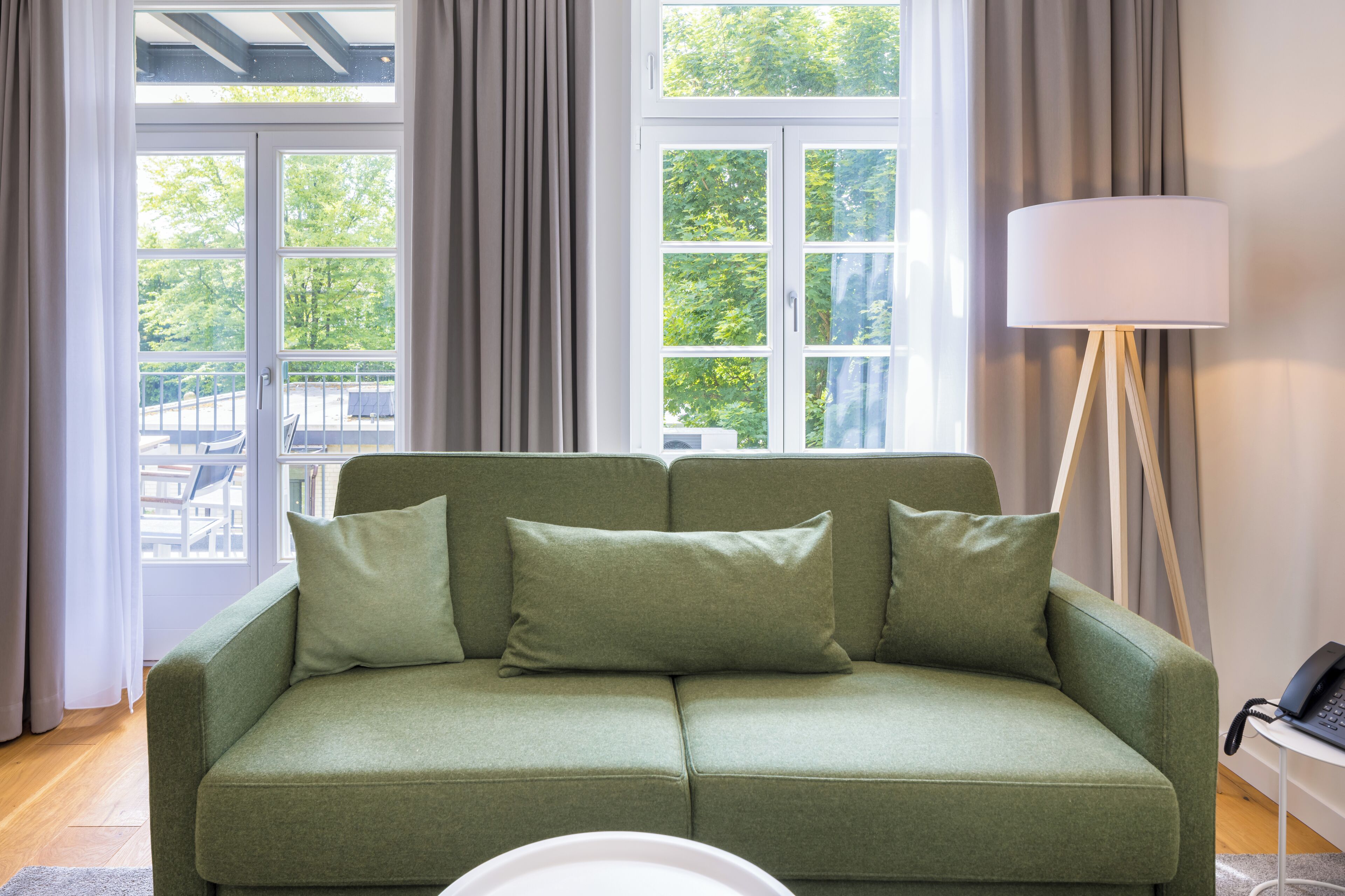 Deluxe Apartment, 1 Bedroom, Non Smoking | Living area | Flat-screen TV, heated floors