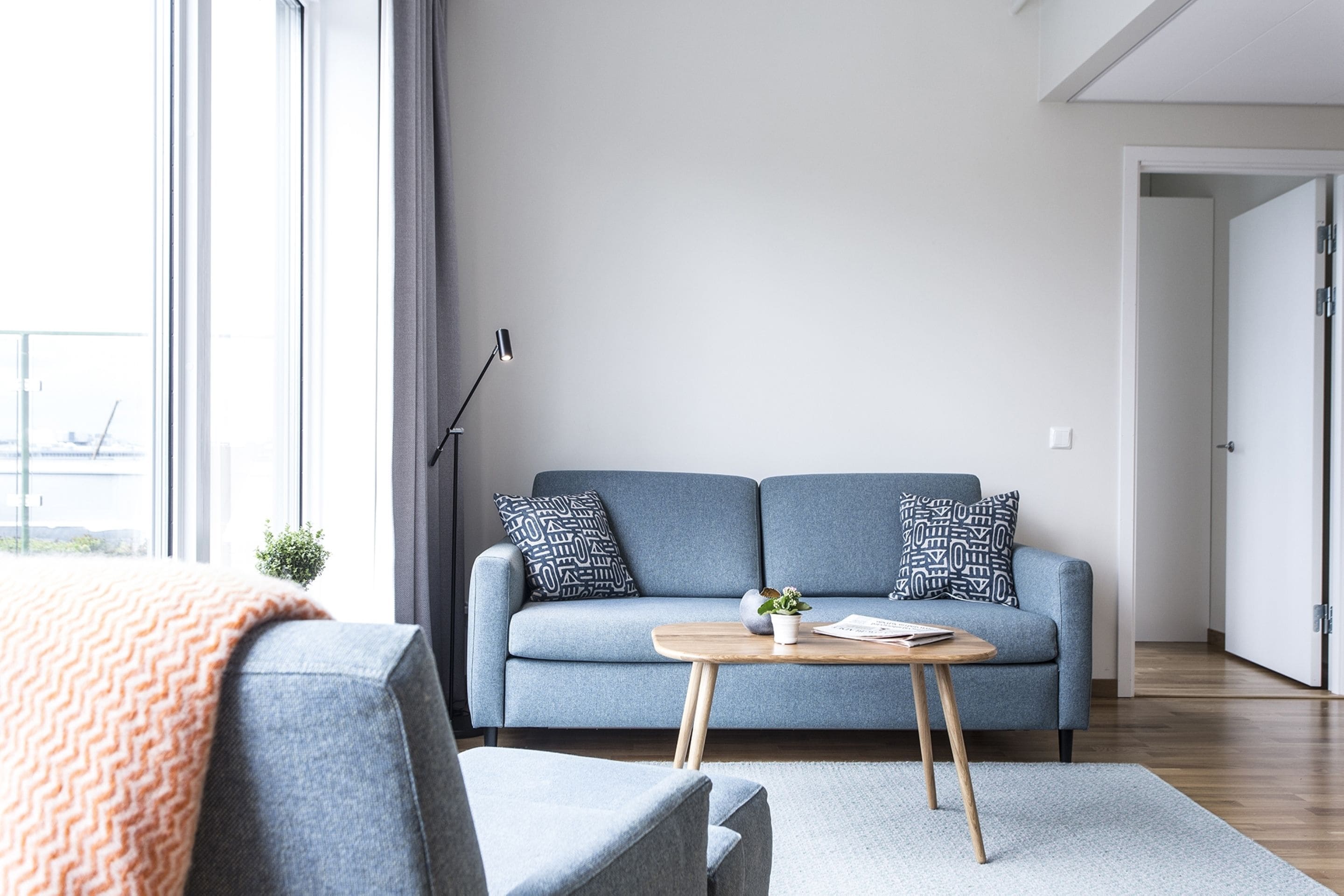 Leilighet, 1 soverom, terrasse | Blendingsgardiner, strykejern/-brett, wi-fi (inkludert) og sengetøy