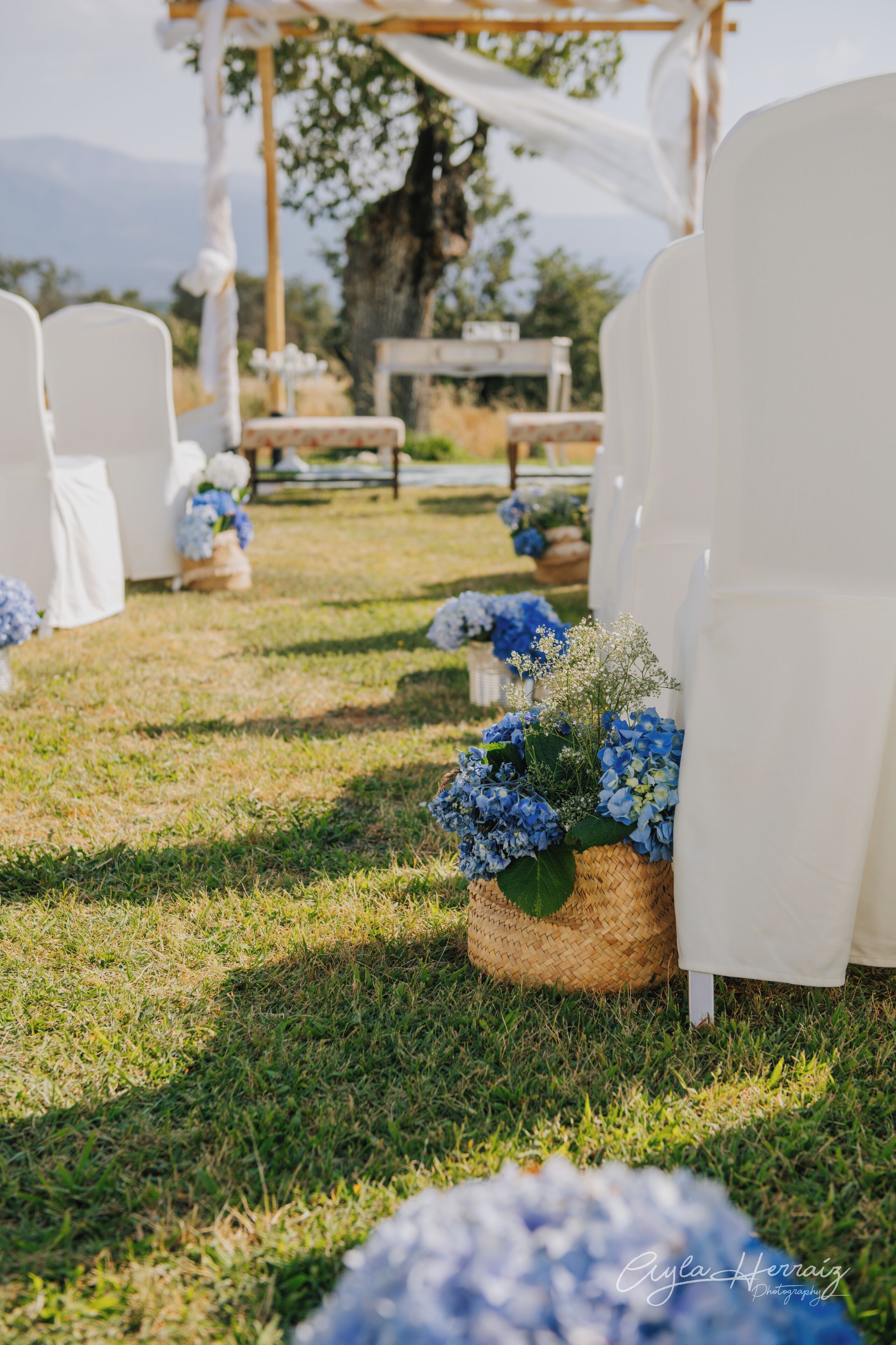 outdoor wedding area