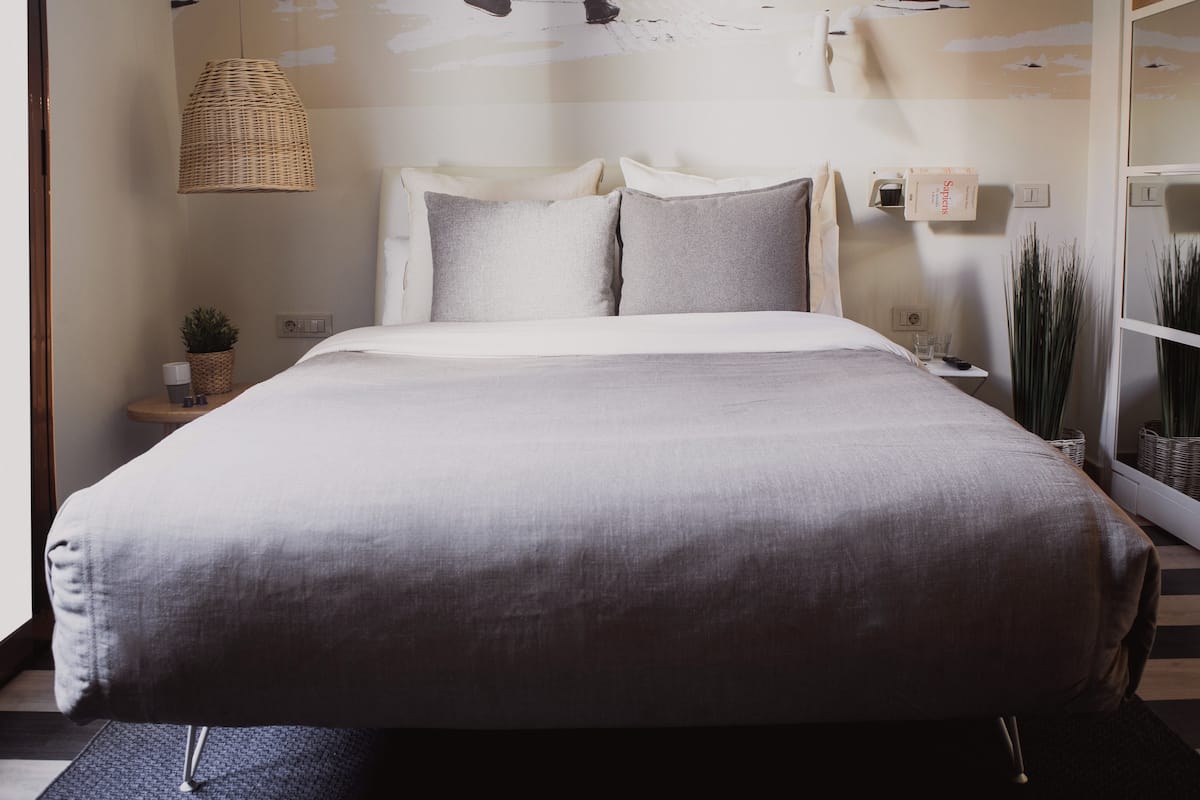 Blackout curtains, iron/ironing board, free WiFi, bed sheets