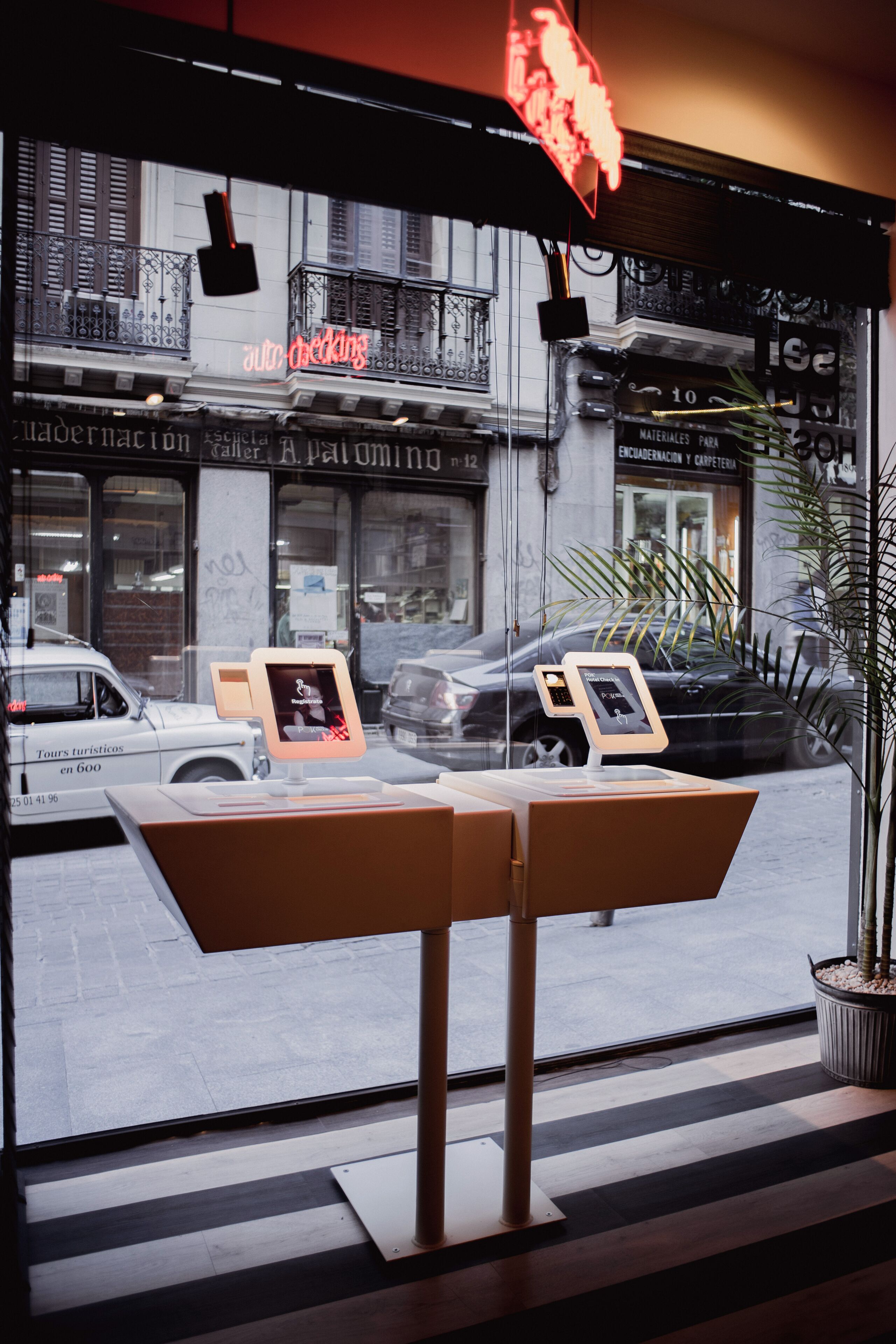 check-in/check-out kiosk