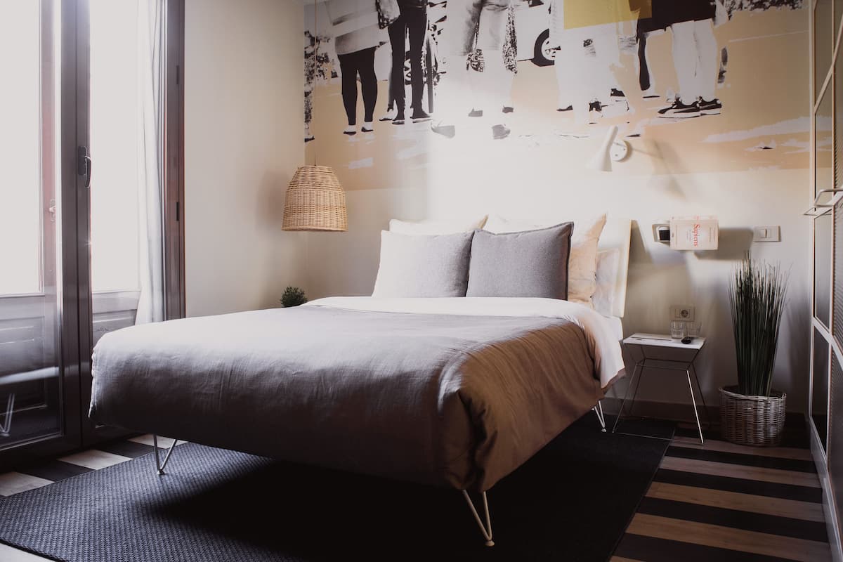 Blackout curtains, iron/ironing board, free WiFi, bed sheets