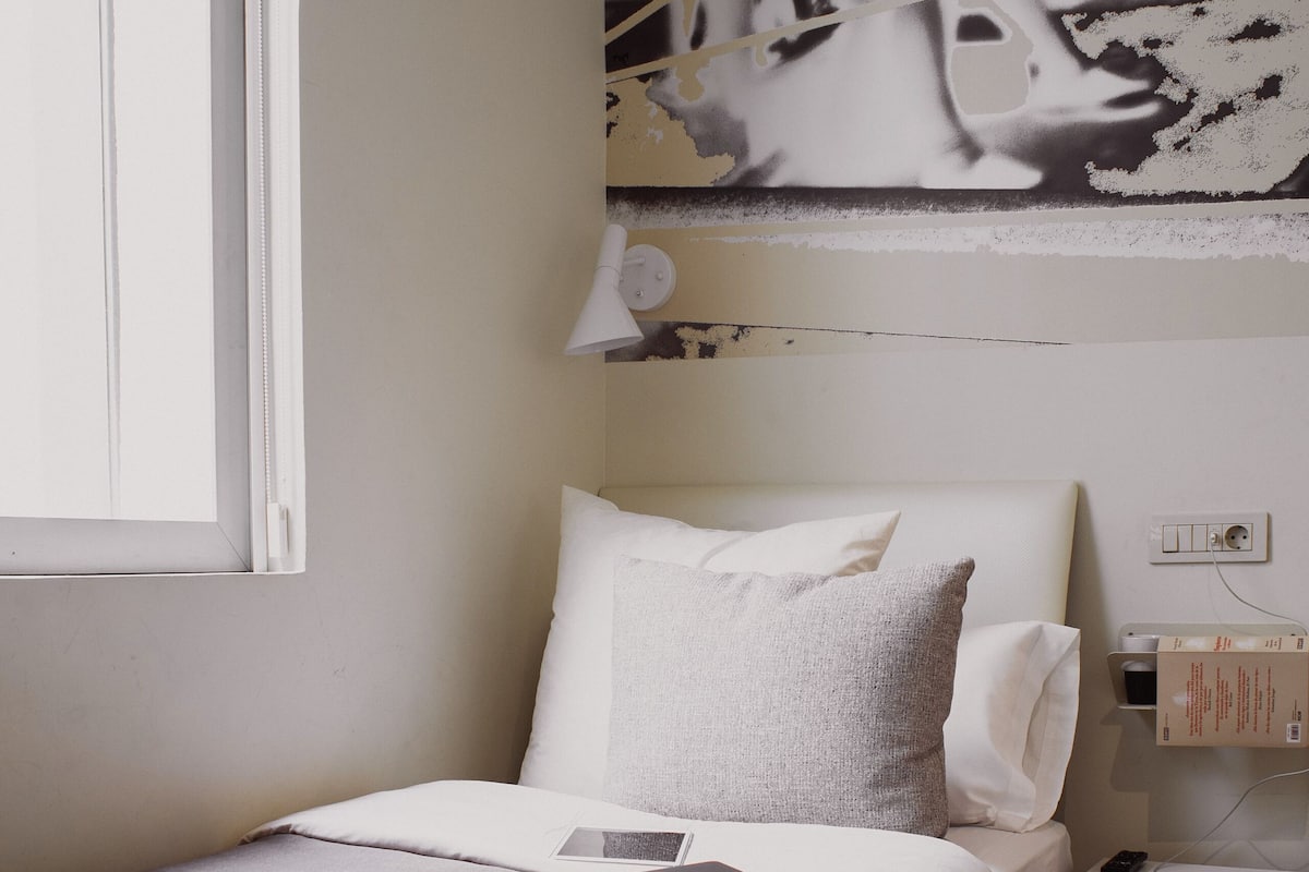 Blackout curtains, iron/ironing board, free WiFi, bed sheets